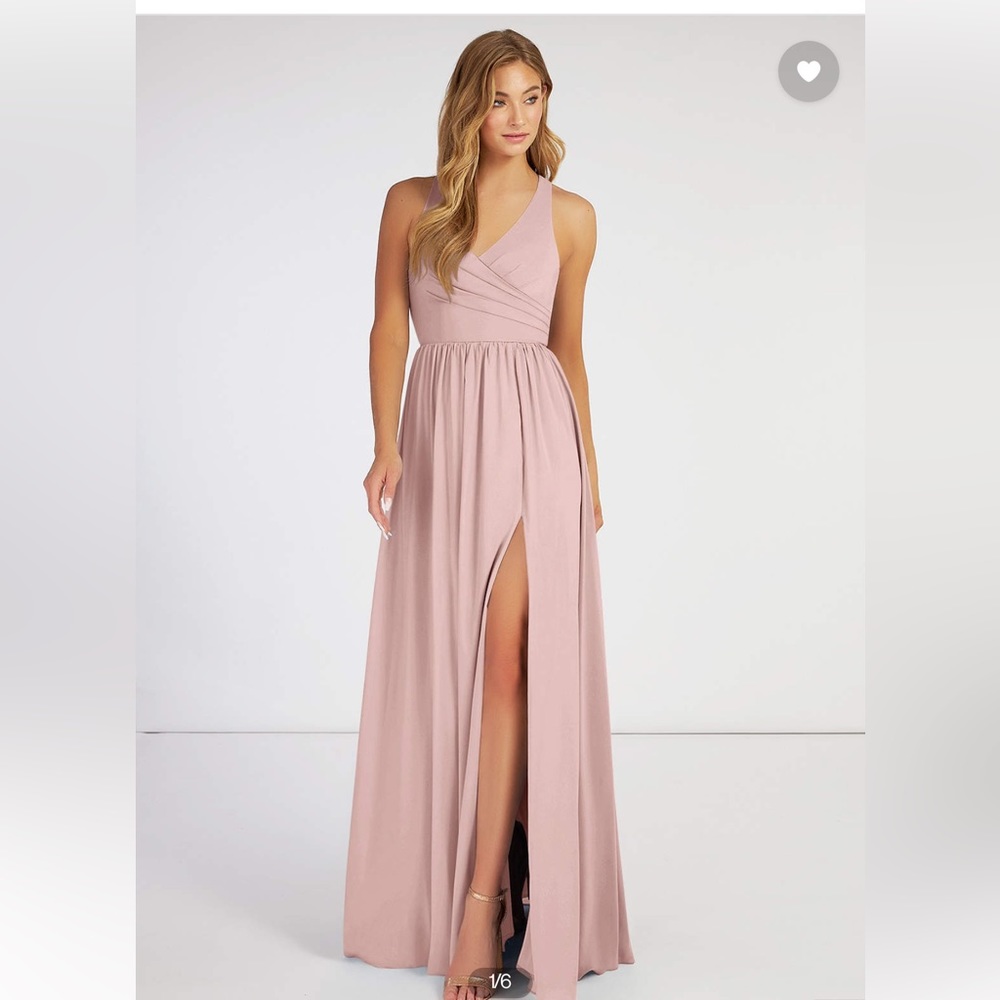 Azazie Kecia in Dusty Rose. Stretch material, size 14.